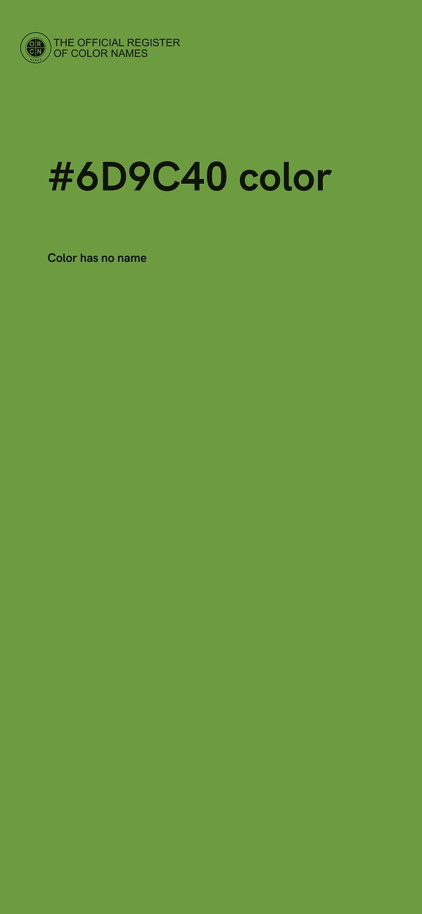 #6D9C40 color image