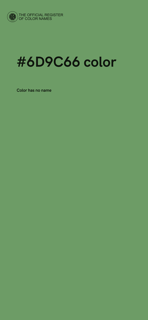 #6D9C66 color image