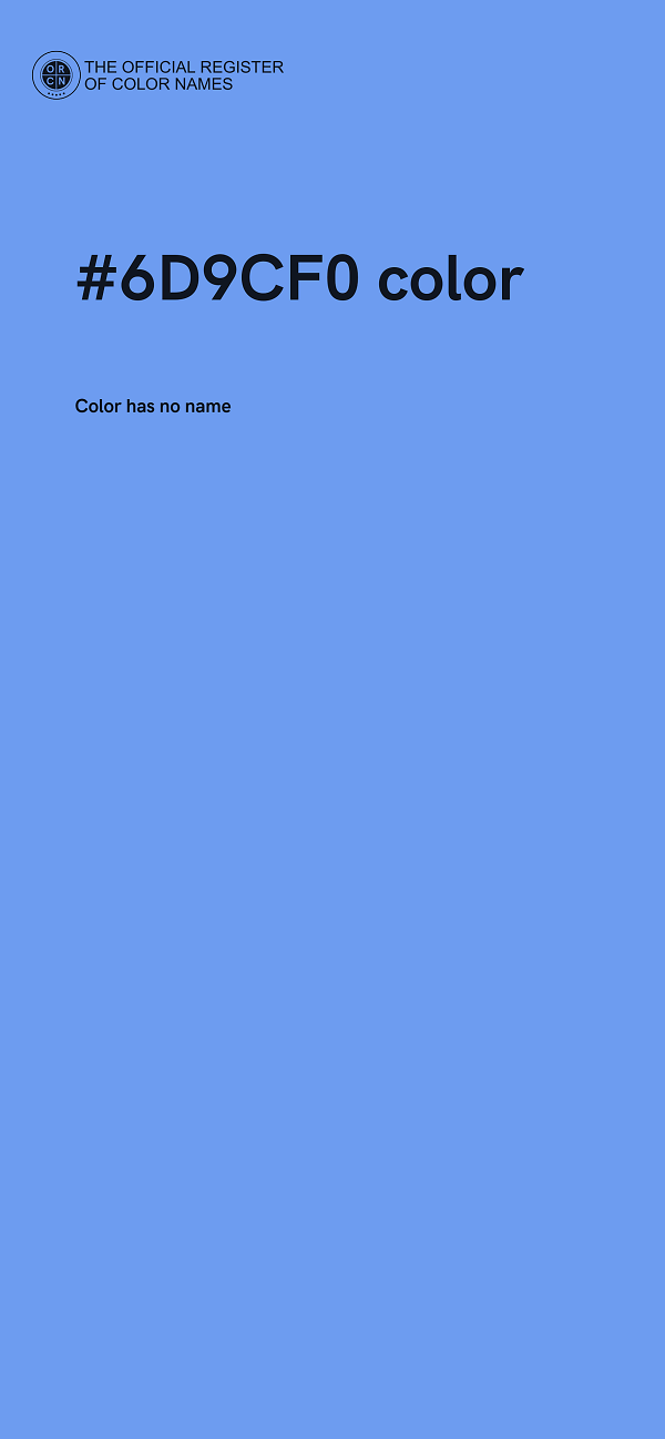 #6D9CF0 color image