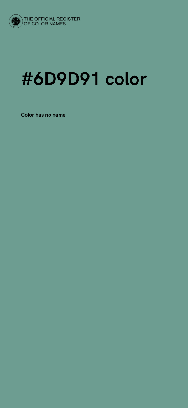 #6D9D91 color image