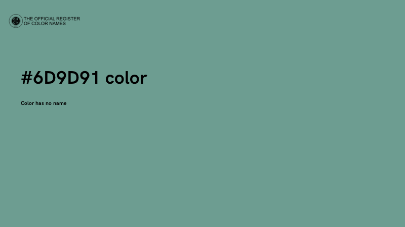#6D9D91 color image