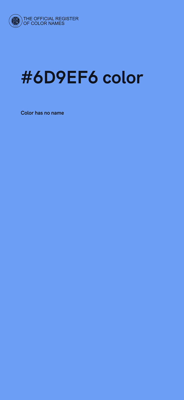 #6D9EF6 color image
