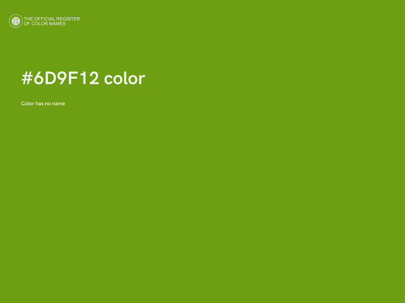 #6D9F12 color image