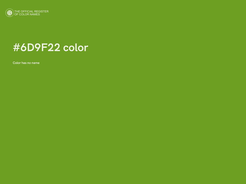 #6D9F22 color image