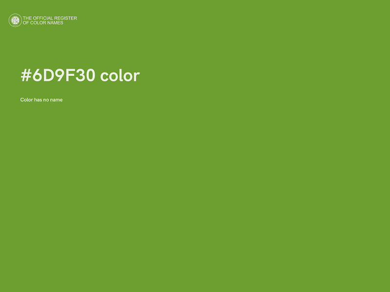 #6D9F30 color image