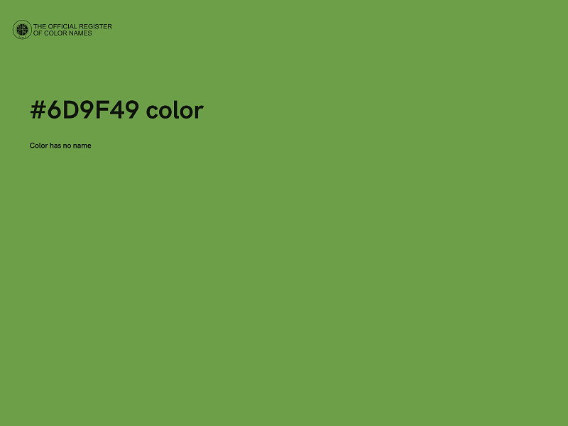 #6D9F49 color image