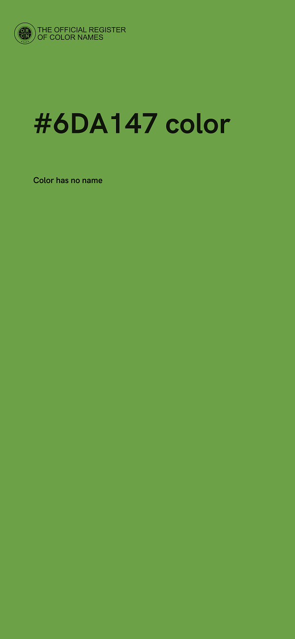 #6DA147 color image
