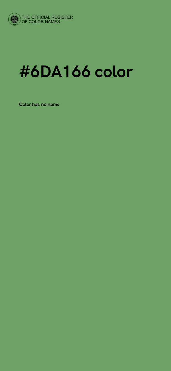 #6DA166 color image