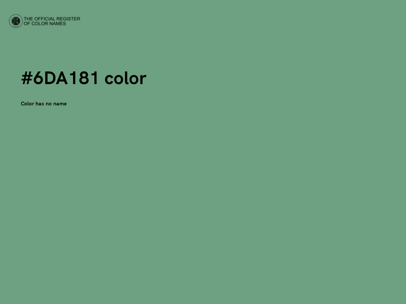 #6DA181 color image