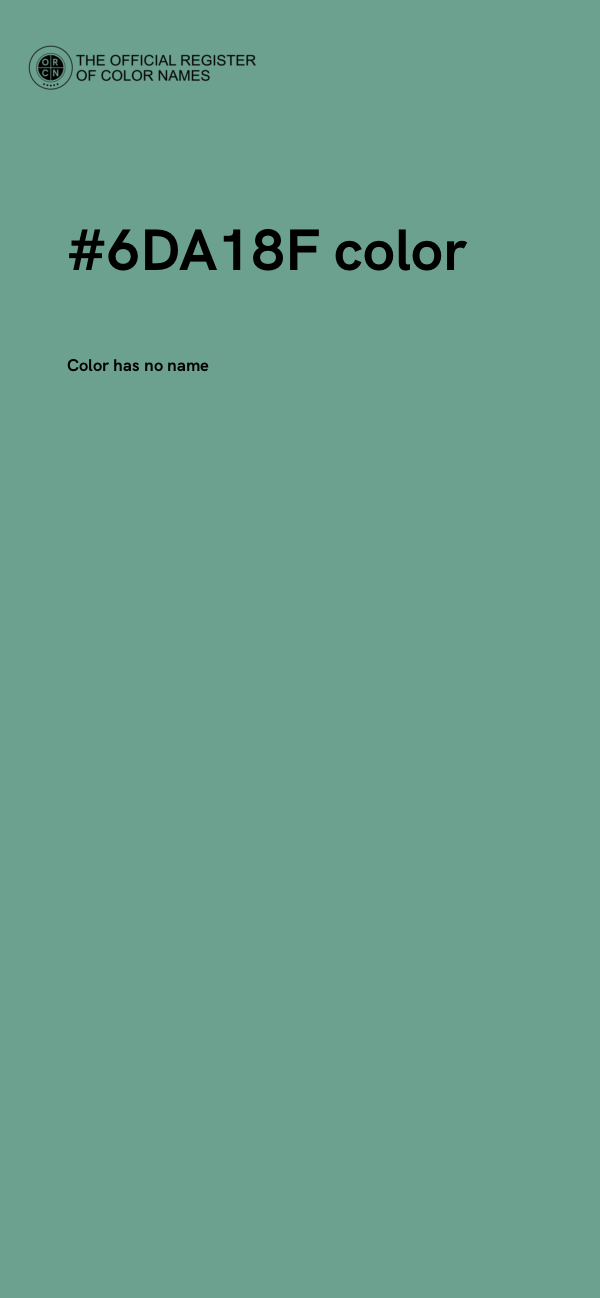 #6DA18F color image