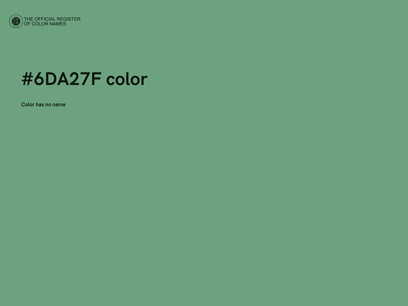 #6DA27F color image