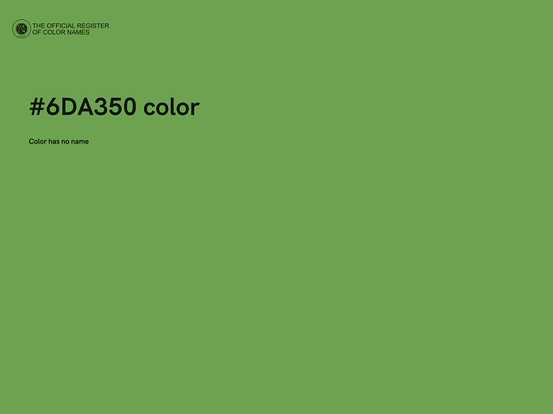 #6DA350 color image