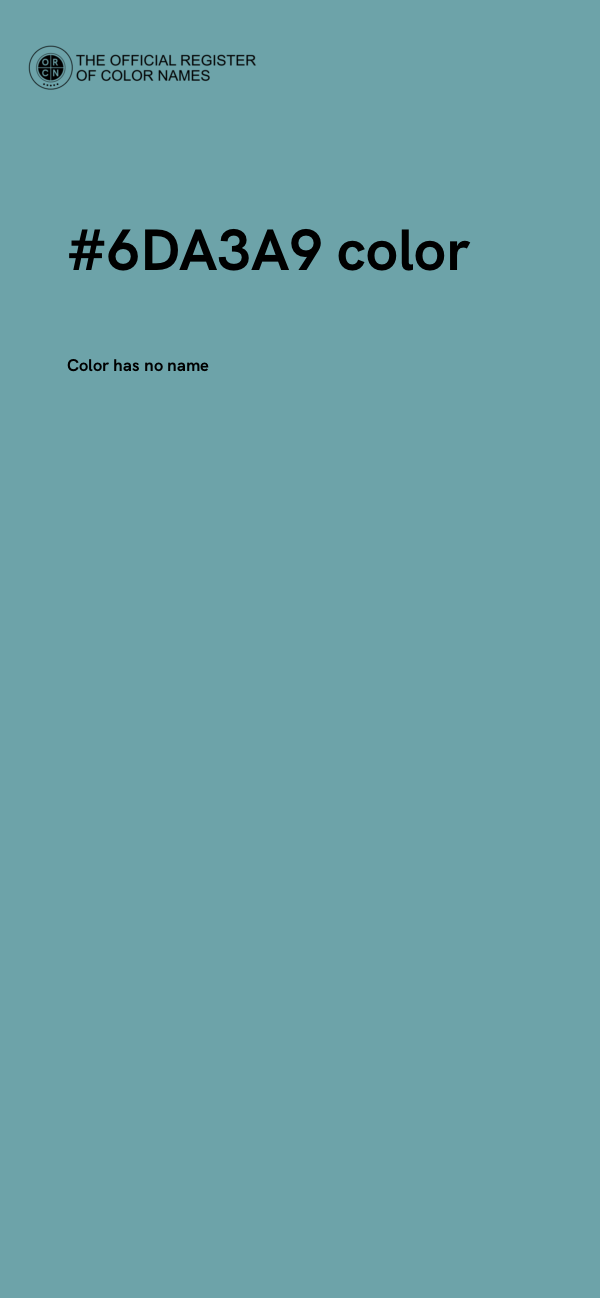 #6DA3A9 color image