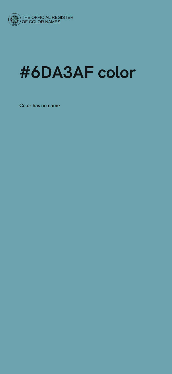 #6DA3AF color image