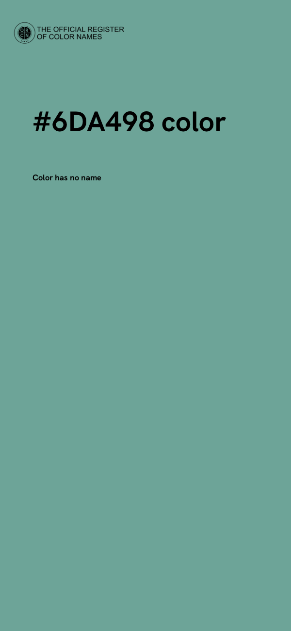 #6DA498 color image