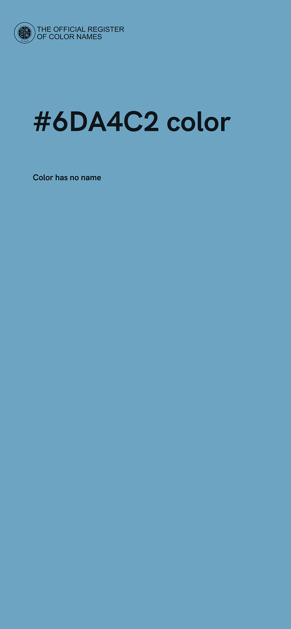 #6DA4C2 color image