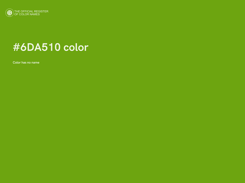 #6DA510 color image