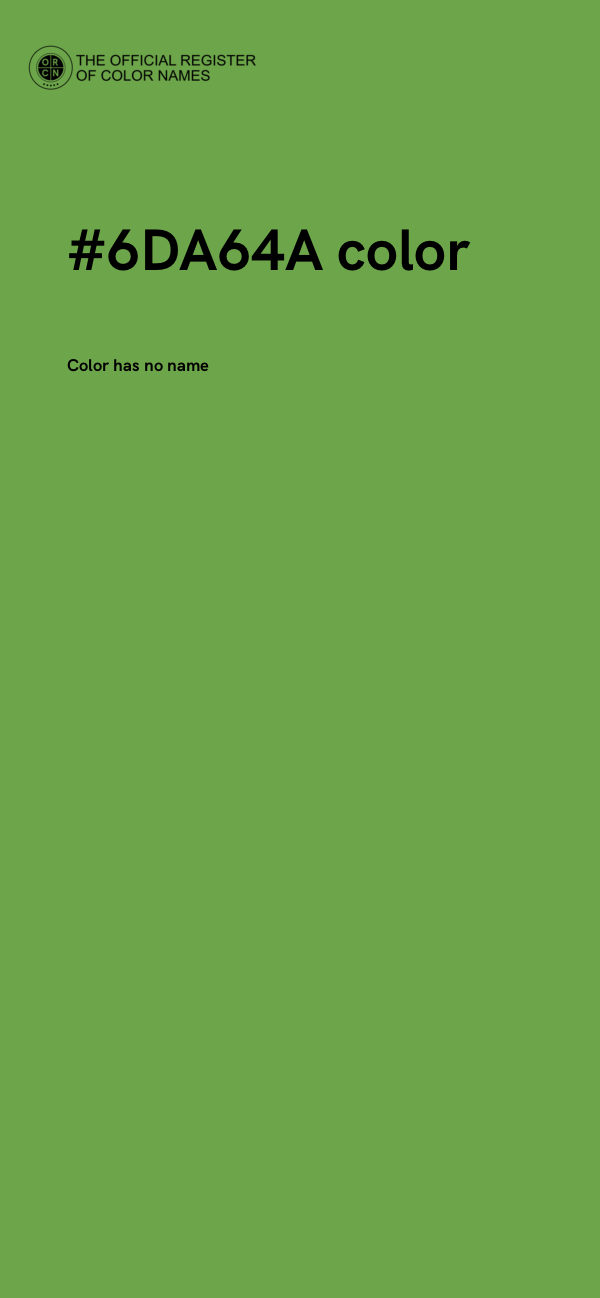 #6DA64A color image
