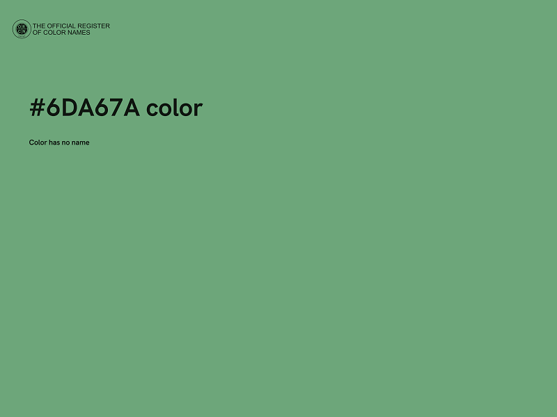 #6DA67A color image