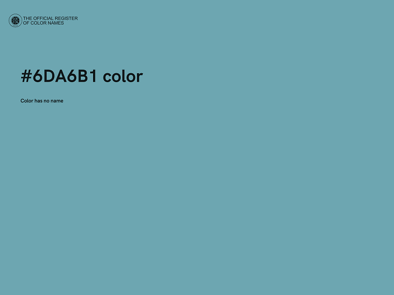 #6DA6B1 color image