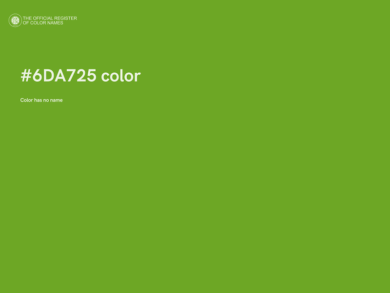 #6DA725 color image