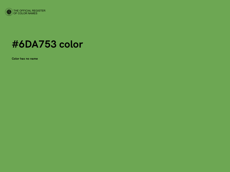 #6DA753 color image