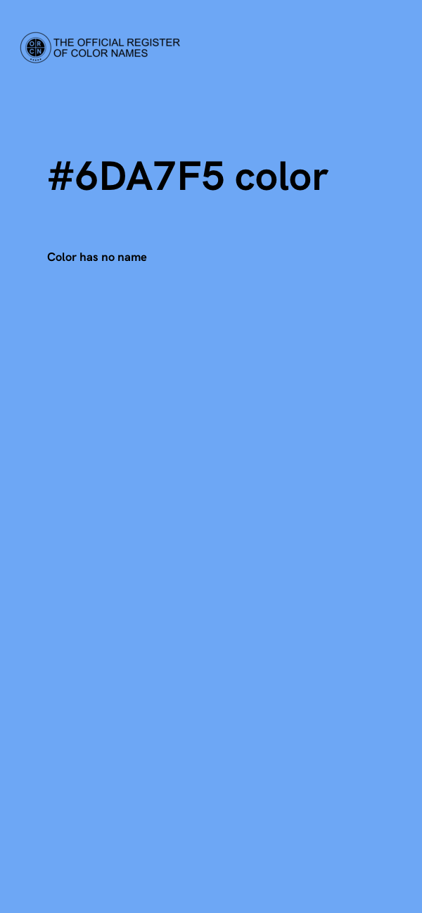 #6DA7F5 color image