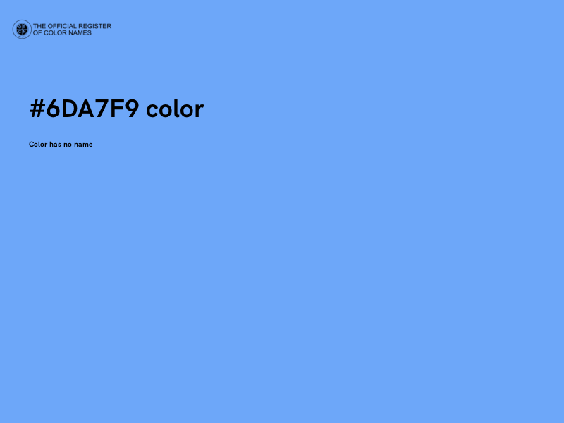 #6DA7F9 color image