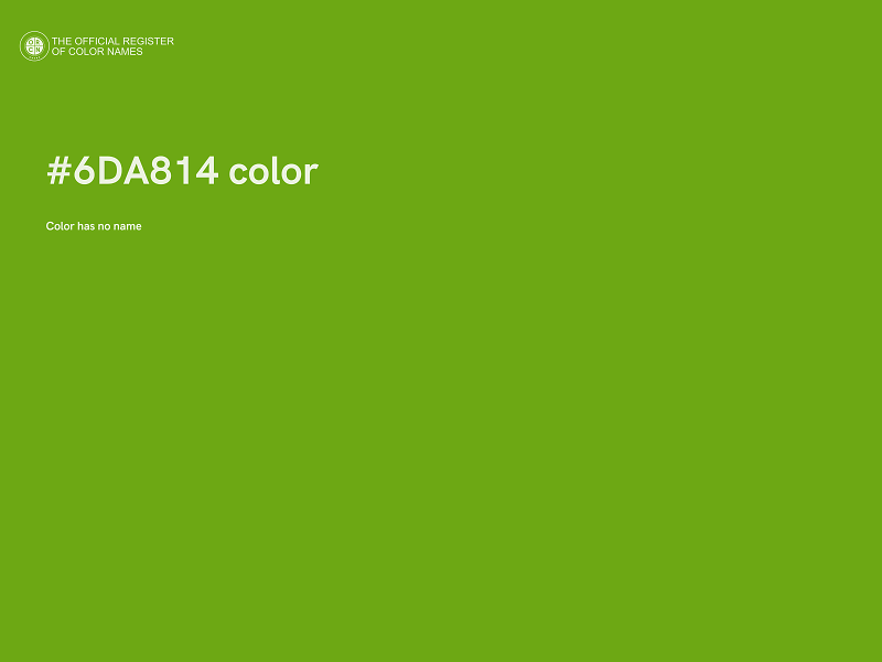 #6DA814 color image