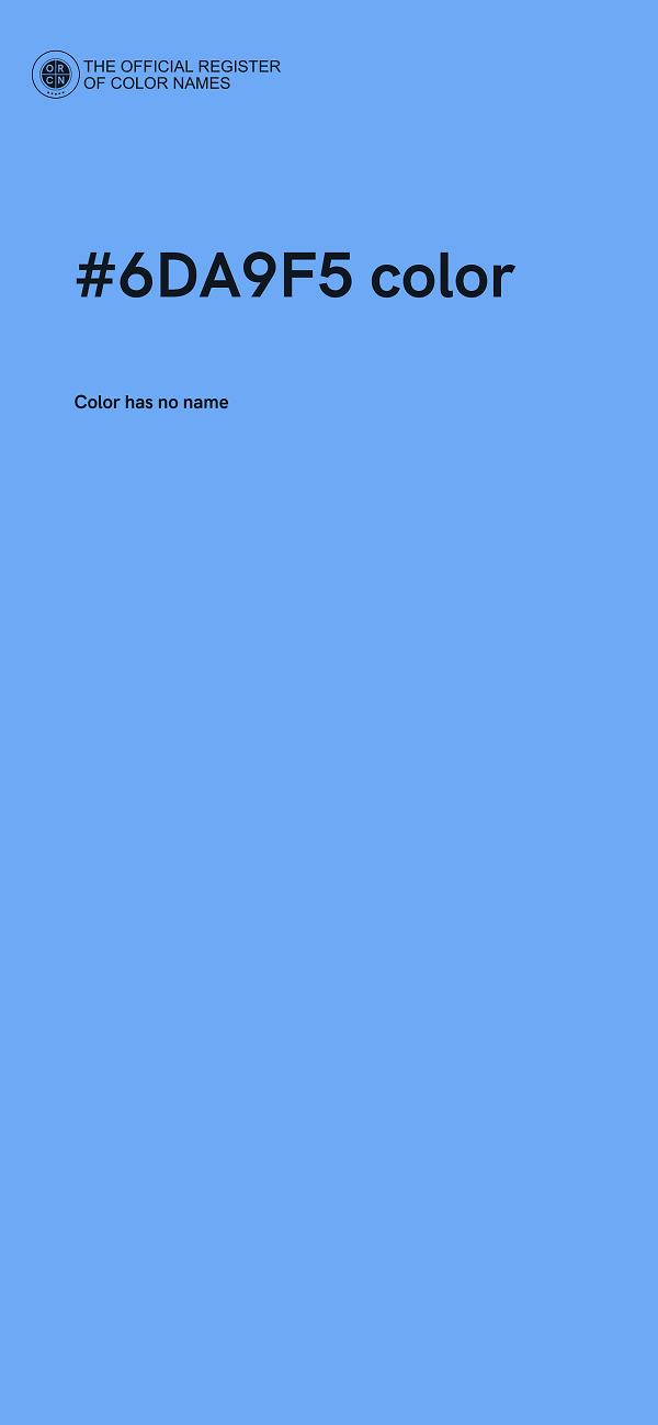 #6DA9F5 color image