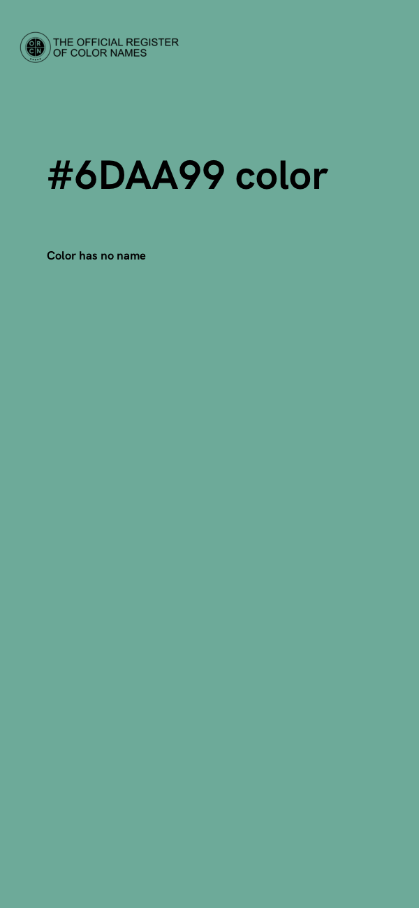 #6DAA99 color image