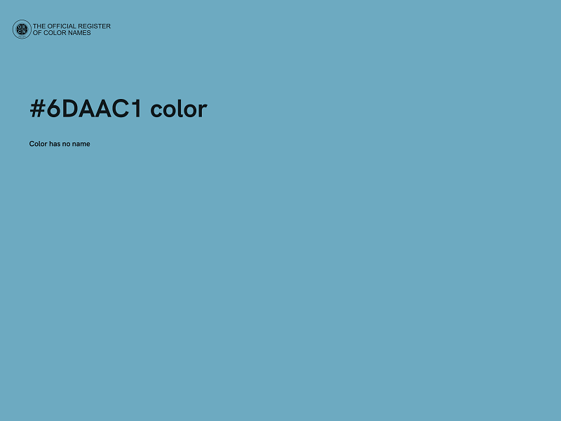 #6DAAC1 color image