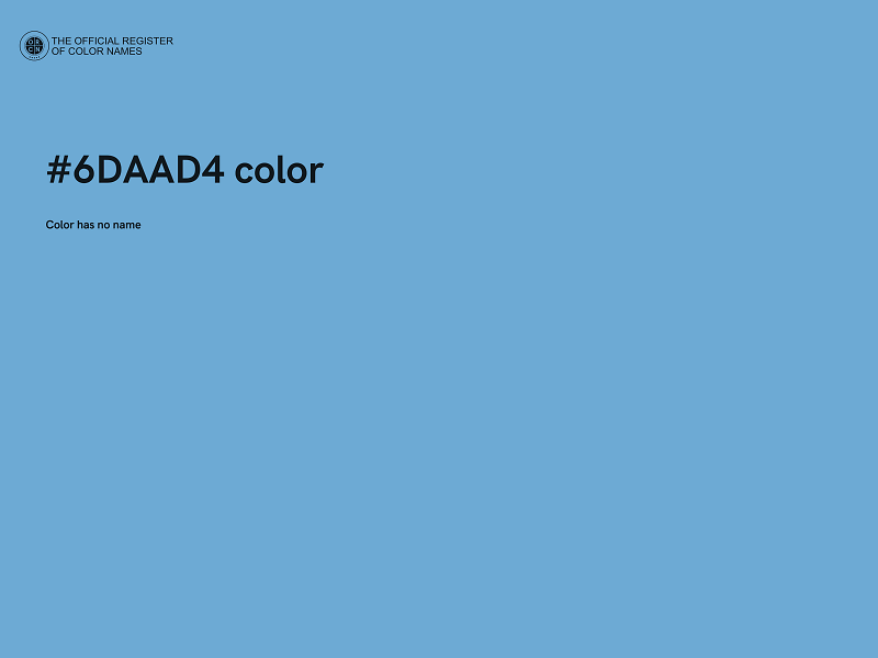 #6DAAD4 color image