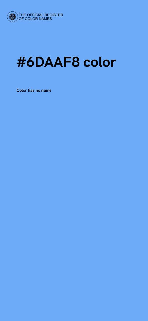 #6DAAF8 color image