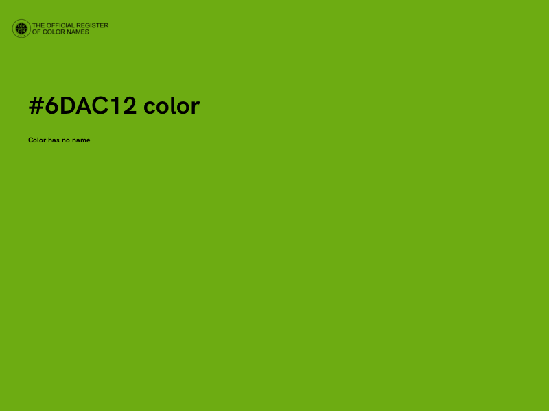 #6DAC12 color image