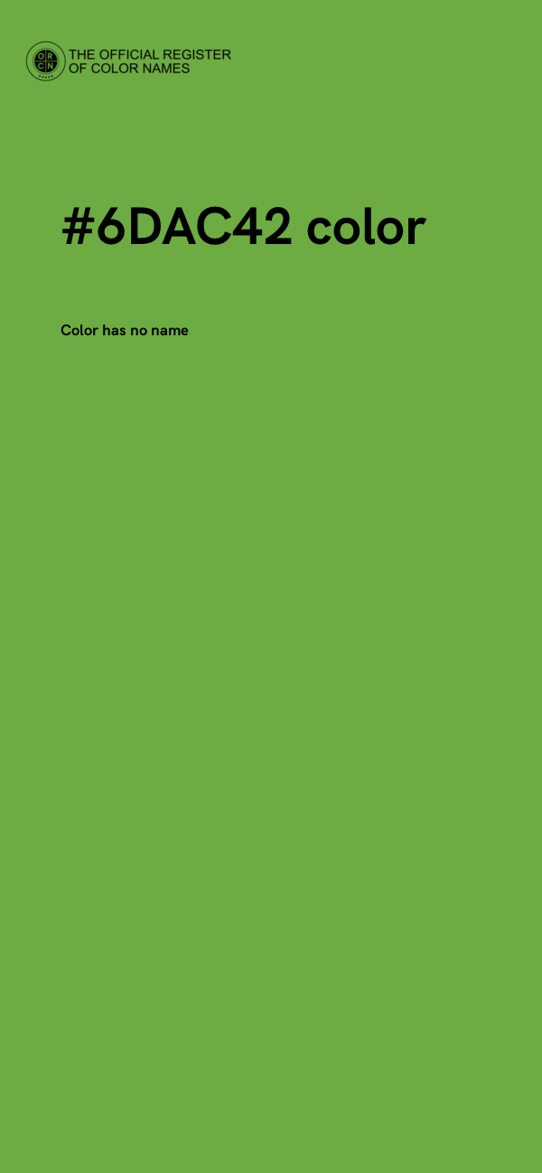#6DAC42 color image
