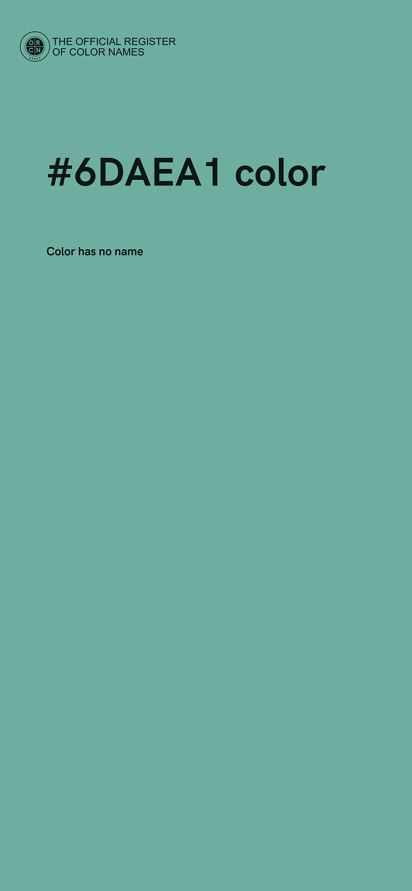 #6DAEA1 color image