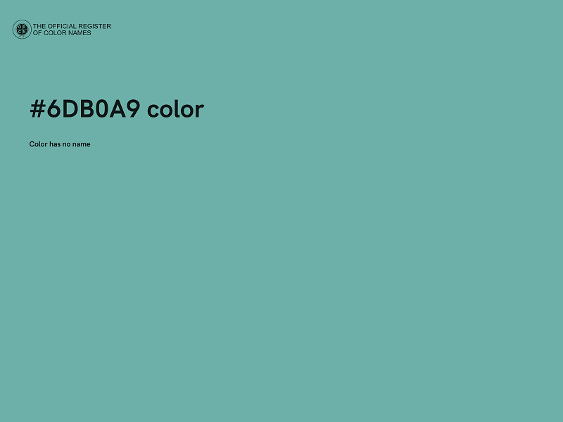 #6DB0A9 color image