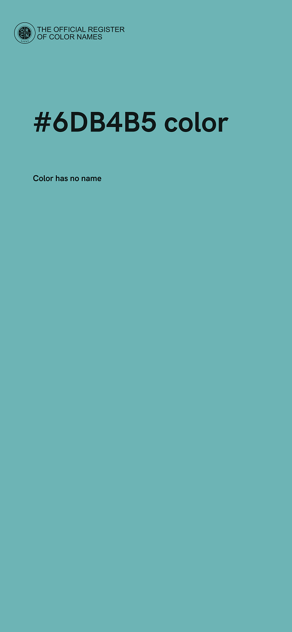 #6DB4B5 color image