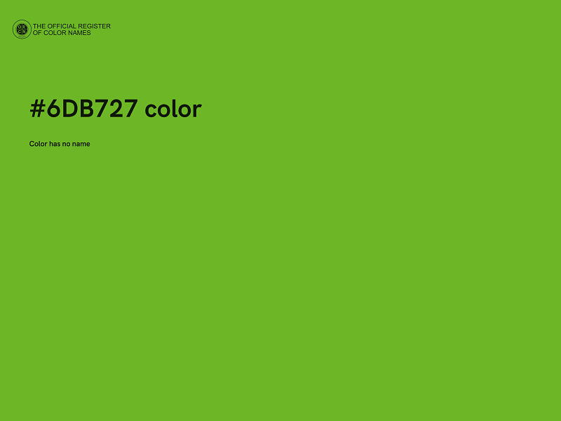#6DB727 color image