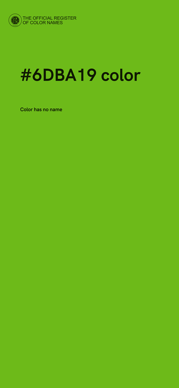 #6DBA19 color image