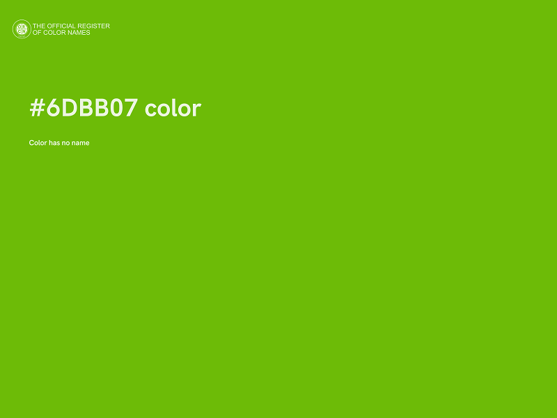 #6DBB07 color image