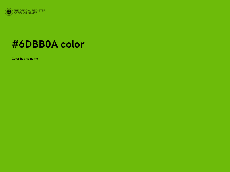 #6DBB0A color image