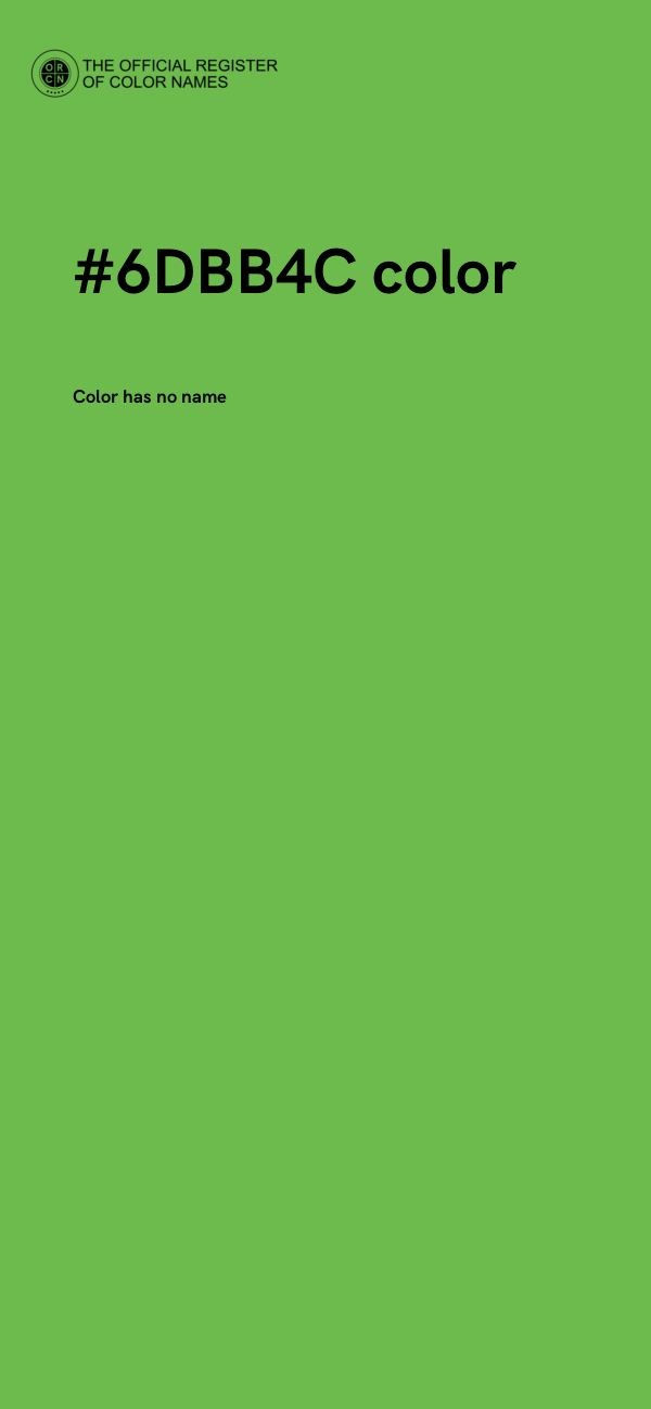 #6DBB4C color image