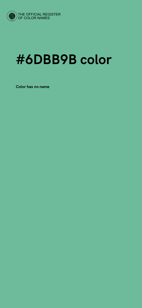 #6DBB9B color image