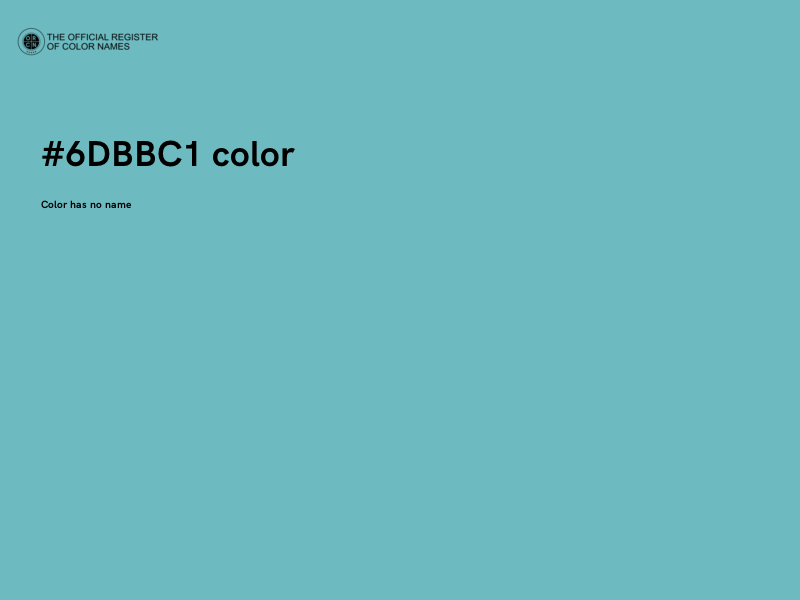 #6DBBC1 color image