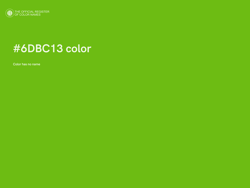 #6DBC13 color image