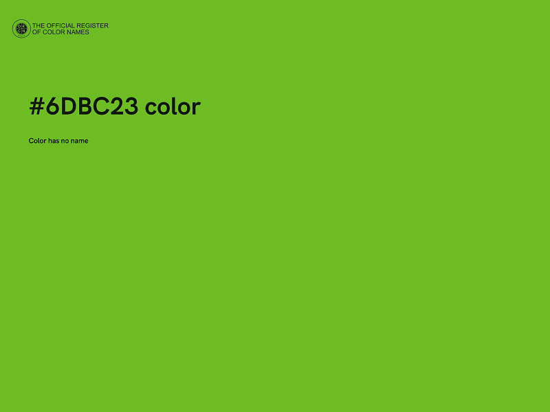 #6DBC23 color image