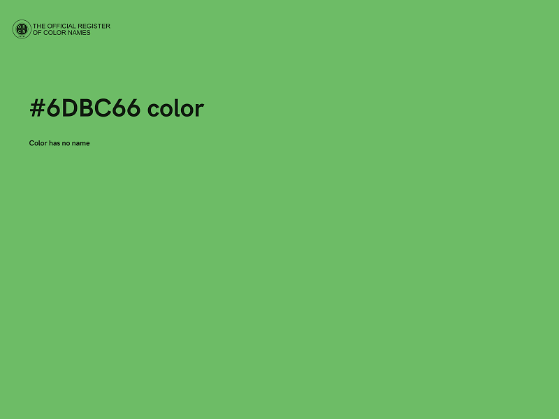 #6DBC66 color image