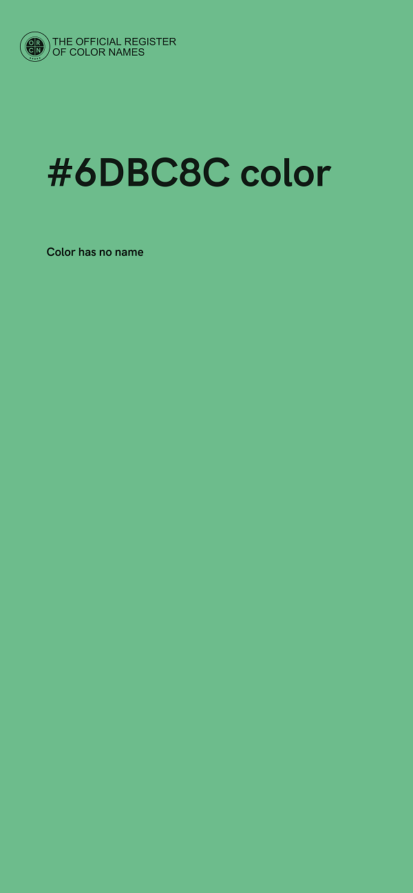 #6DBC8C color image